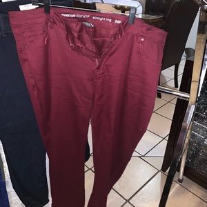 Burgundy straight jean from ave size 24